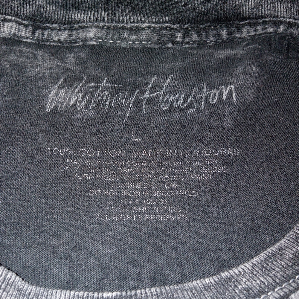 Whitney Houston Black Tshirt Large - Picture 5 of 6